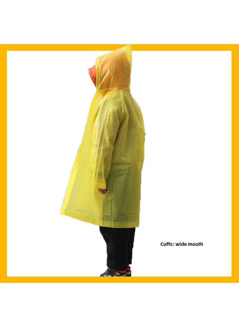 Generic 1 x 5 pcs Kids EVA Thick Raincoat Backpack-Friendly Yellow 