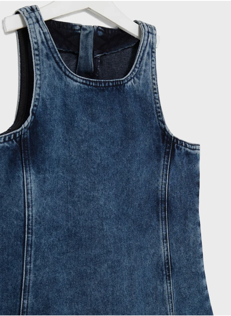 Calvin Klein Jeans Kids Logo Denim Dress