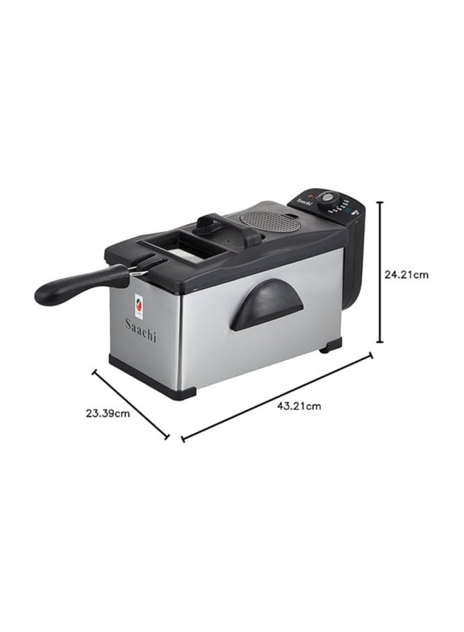 Saaachi Deep Fryer 3 L 2000 W NL-DF-4751-ST Silver/Black  - Image 2