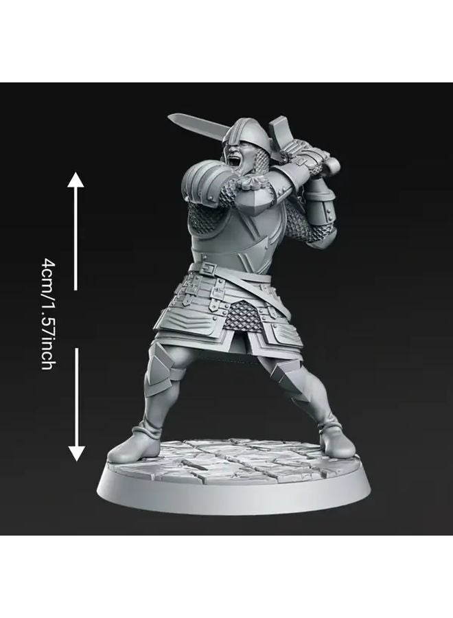 الأميرة المحاربة ABS غير المطلية تمثال مصغر لدنغونز آند دراغونز 40مم شخصية ألعاب الأدوار بسيف ودرع - Image 3