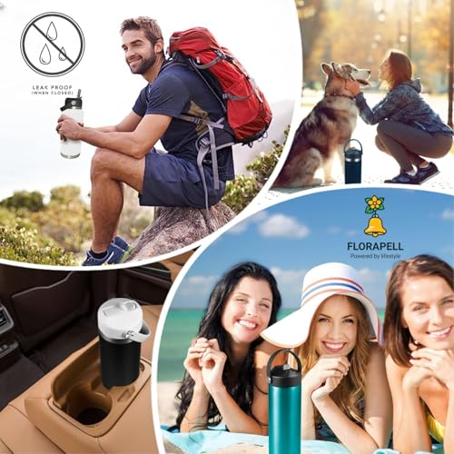 FLORAPELL Straw lid for Yeti Rambler 18 26 36 64 oz, Lid with Straws and Flexible Handle, Replacement Cap for Yeti 18oz 26oz 36oz 64oz Rambler Water Bottle Straw Cap, King Crab - Image 2