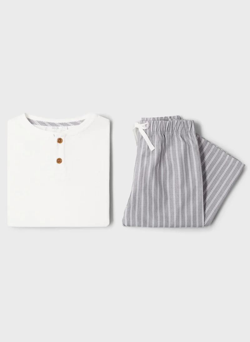 MANGO Infant Striped Pyjama Set