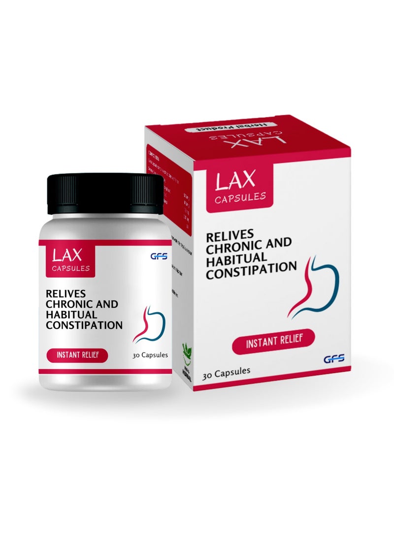 BDA Pharma Lax Capsules - Gentle Relief for Chronic Constipation - 100% Natural | Proven Herbal Formula for Digestive Health & Comfort