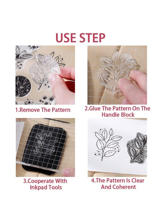 Modixun Modixun 4 Themes 53Pcs Retro Rubber Transparent Silicone Clear Stamps Seal for DIY Scrapbooking Card Making Decoration, Style B  - Image 4