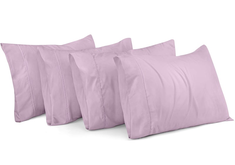 Utopia Bedding Queen Pillow Cases  Pack of 4  Envelope Closure  Soft Brushed Microfiber Fabric  Shrinkage and Fade Resistant Pillow Covers Queen Size 20 X 30 Inches Lavender