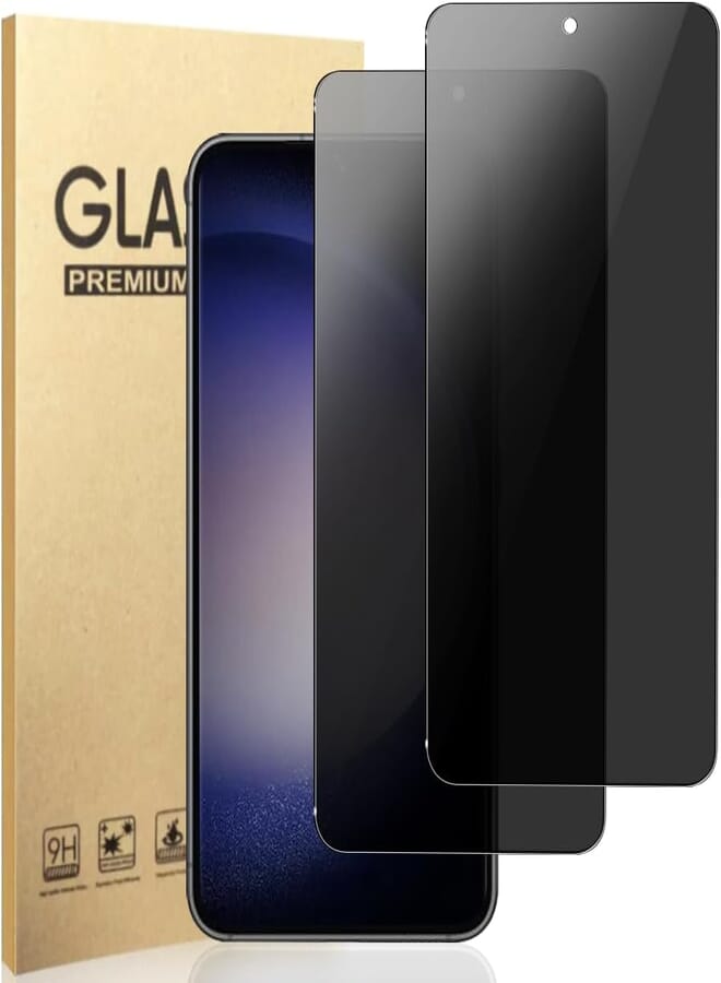 LETANG [ 2 Pack] Galaxy S23 FE 5G Privacy Tempered Glass Screen Protector [9H Hardness] [ Full Coverage] [Anti-Fingerprints] for Samsung Galaxy S23 FE (6.4 inch)