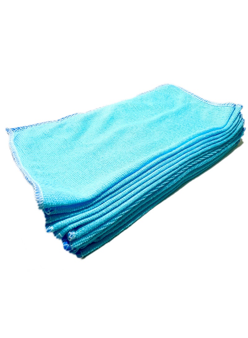 10-Pack Microfiber Cleaning Cloths – Super Absorbent, Lint-Free, Reusable Towels – Soft Blue Rags for Kitchen, Car, Glass, and Multi-Surface Cleaning  - Image 2