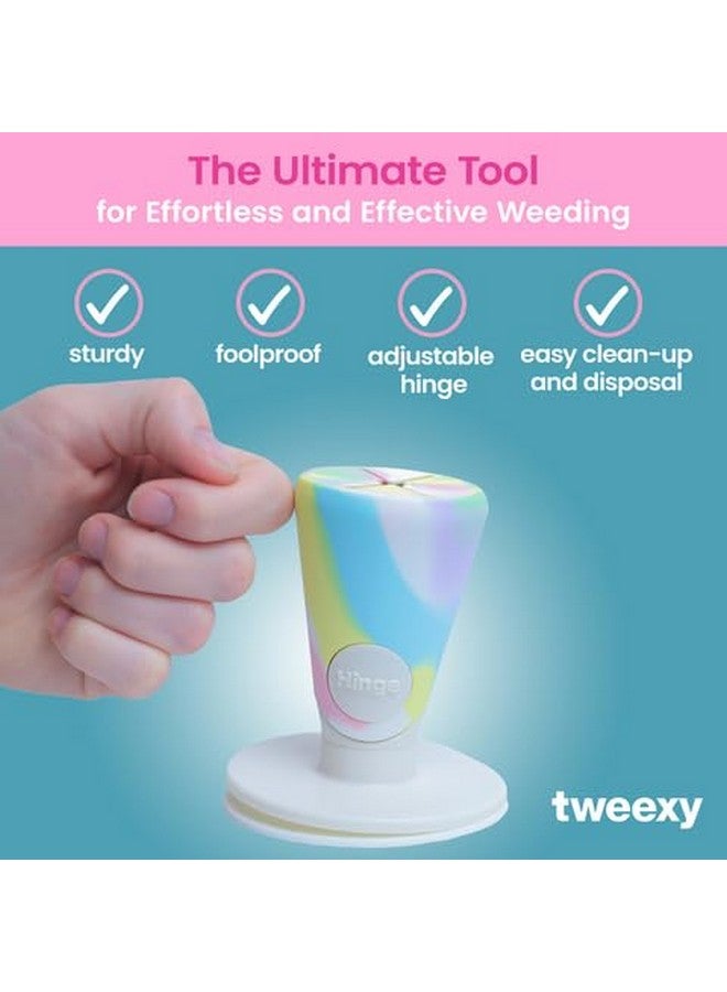 Tweexy Hinge Untippable Vinyl Weeding Scrap Collector | Intellistick Anti-Spill Airlock Suction Weeding Vinyl | Htv Crafting Adhesive Paper Sheet Holder | Weeding Tools For Vinyl (Standard, Unicorn) - Image 3