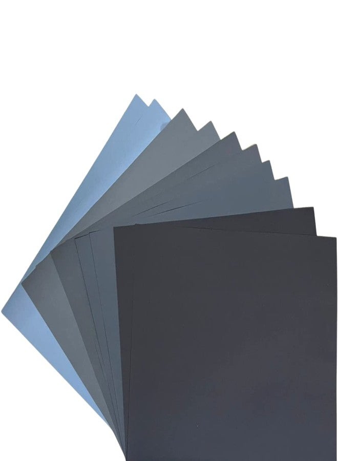 Color Zebra® Water Proof SAND PAPER GRIT SIZE -1000,1500, 2000, 2500, 3000 | Pack of 10 Sheets of Water Proof Latex Silicon Carbide sanding paper (2pcs each Grit) Paper Size - 23 cm X 28cm - Image 1