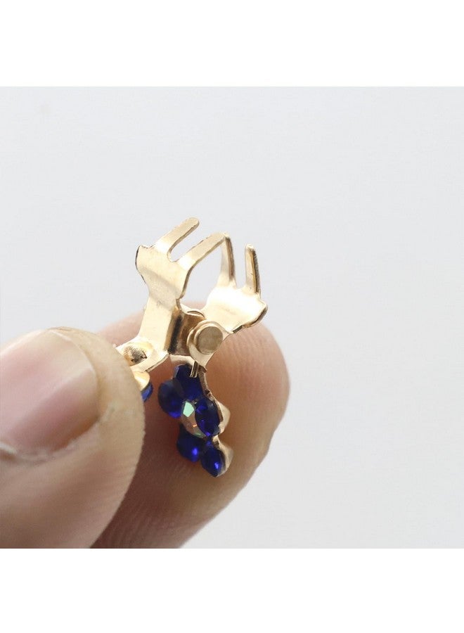 Diversa Mini Claw Clips, Non-Slip Hair Clips, Jaw Clips, Rhinestone Metal Small Clips for Baby Girls, Flower Hair Accessories, Mini Clutcher, Pack of 10 Pcs, Multicolor - Image 4