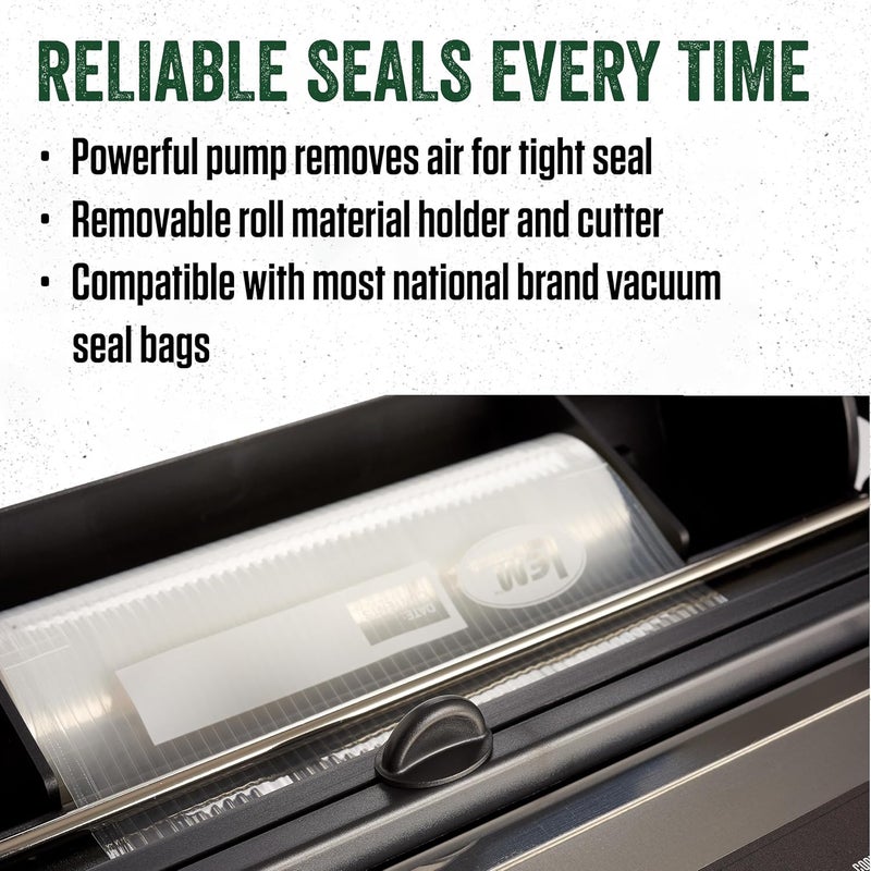 LEM Products MaxVac 500 Aluminum Vacuum Sealer with Removable Bag Holder and Cutter Silver and Black - Image 4