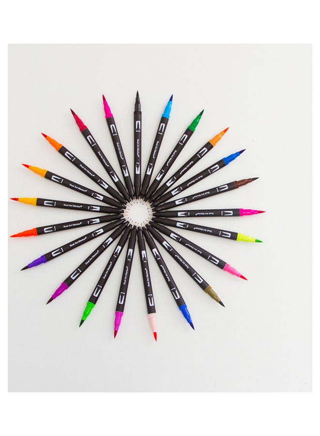 NIBEMINENT 24-Colors Dual Tip Brush Pens Art Markers Set and Fine Tips Colored for Children Multicolor - Image 5