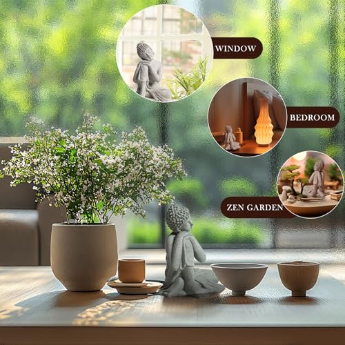 FENGSHUI-CAISHEN Little Buddha Statue for Home - Handmade Stone Meditation Sitting Buddha Figurine, Buddah, Buda, Budda, Baby Buddha Statue Indoor/Outdoor, Buddha Decor & Gifts, Buddhas, Buddha Sculpture - Image 3