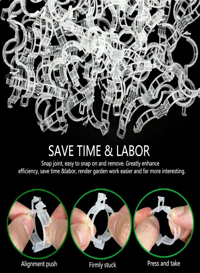 Piteno® 300Pcs Tomato Clips, Plastic Trellis Clips, Plant Support Clips, Grape Vine Tomato Vine Vegetables Plants Garden Support Clips to Grow Upright Makes Plants Healthier - Image 3