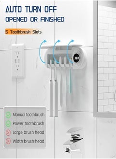 M MIAOYAN Toothbrush Sterilizer - Toothbrush Sterilizer and Holder -Toothbrush Tray - Cordless Wall Mounted Toothbrush Sterilizer Toothbrush Cleaner for Bathroom  - Image 5