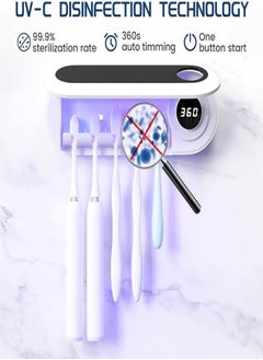 M MIAOYAN Toothbrush Sterilizer - Toothbrush Sterilizer and Holder -Toothbrush Tray - Cordless Wall Mounted Toothbrush Sterilizer Toothbrush Cleaner for Bathroom  - Image 2