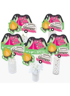 Big Dot of Happiness Let'S Go Glamping Camp Glamp Party Or Birthday Party Centerpiece Sticks Table Toppers Set Of 15  - Image 2
