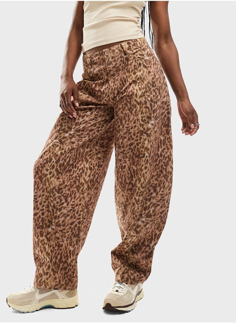 Reclaimed Vintage - Printed High Waist Pants - Image 1