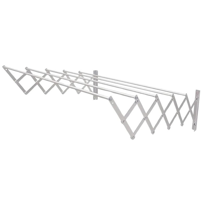 Naivete Foldable Extendable Drying RackSuitable for Hanging All Types of ClothesIdeal for Interior and Exterior Made of Heavy Resistance Aluminum for Bathroom Indoor Outdoor80 x 265 x 13CM1PC - Image 1