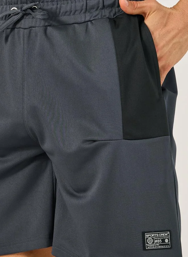 Styli Styli Color Block Regular Fit Shorts