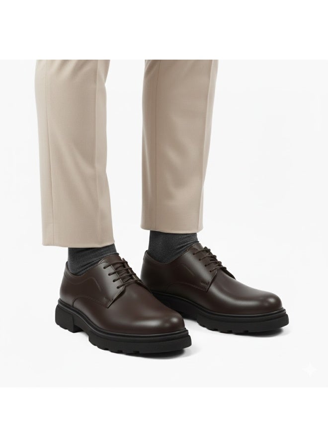 Stylish men's genuine leather lace-up boots with a non-slip rubber sole - available in various sizes and colors - Image 1