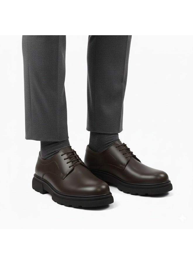 Stylish men's genuine leather lace-up boots with a non-slip rubber sole - available in various sizes and colors - Image 2
