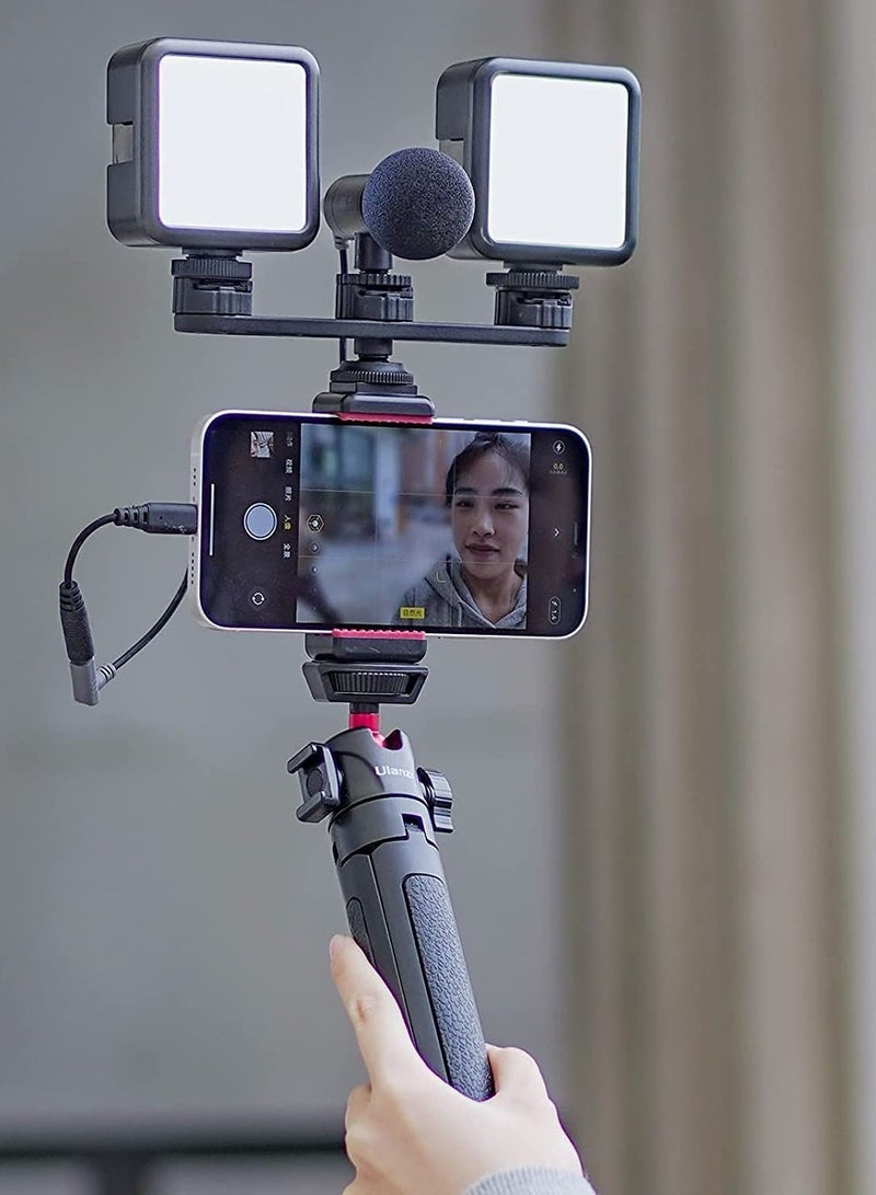 Y&D Camera Cold Shoe Extension Mount, Three Mouth 1/4 Screw Hole 180 Degree Rotation Expansion Bracket, Vlog Accessories Kits, for Gopro, iPhone, Sony Canon - Image 5