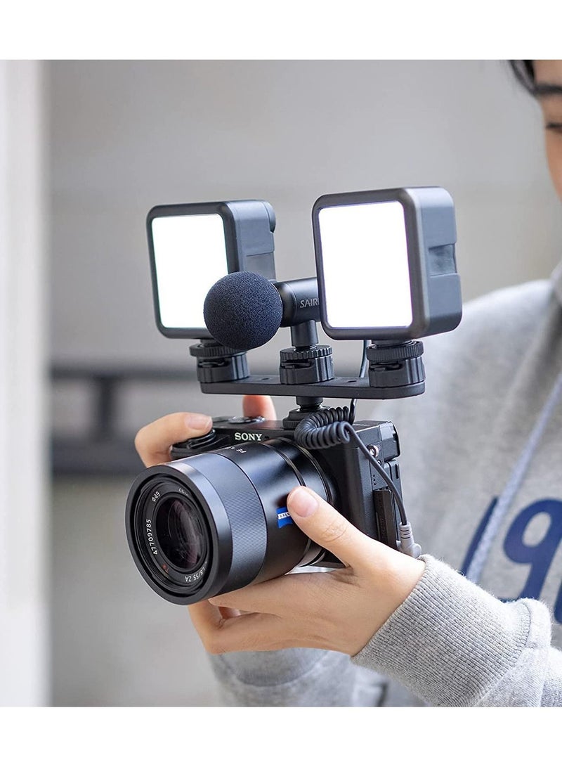 Y&D Camera Cold Shoe Extension Mount, Three Mouth 1/4 Screw Hole 180 Degree Rotation Expansion Bracket, Vlog Accessories Kits, for Gopro, iPhone, Sony Canon - Image 4