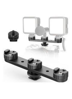 Y&D Camera Cold Shoe Extension Mount, Three Mouth 1/4 Screw Hole 180 Degree Rotation Expansion Bracket, Vlog Accessories Kits, for Gopro, iPhone, Sony Canon  - Image 1