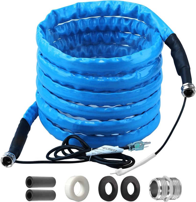 RVMATE خرطوم ماء ساخن RVMATE للـ RV بطول 15 قدم -20℉ مضاد للتجمد مع ترموستات موفر للطاقة - Image 1