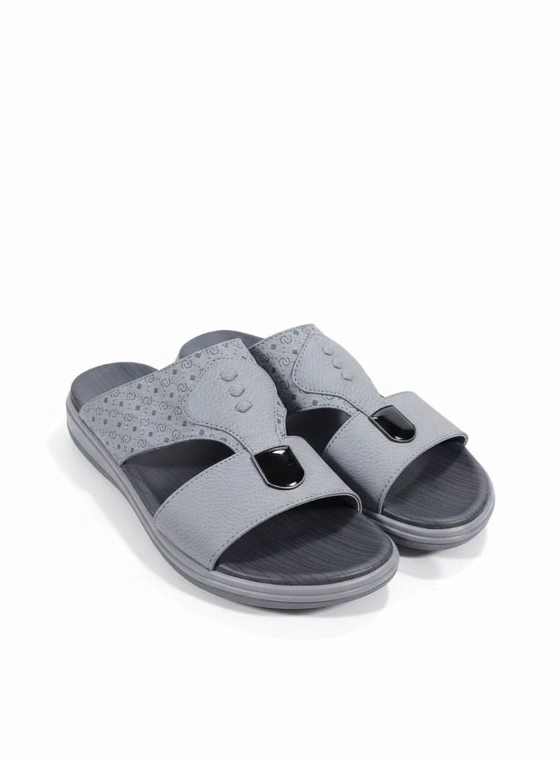 Al Hadaf Men's stylish leather sandals - Image 1