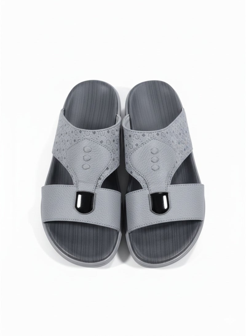 Al Hadaf Men's stylish leather sandals - Image 2