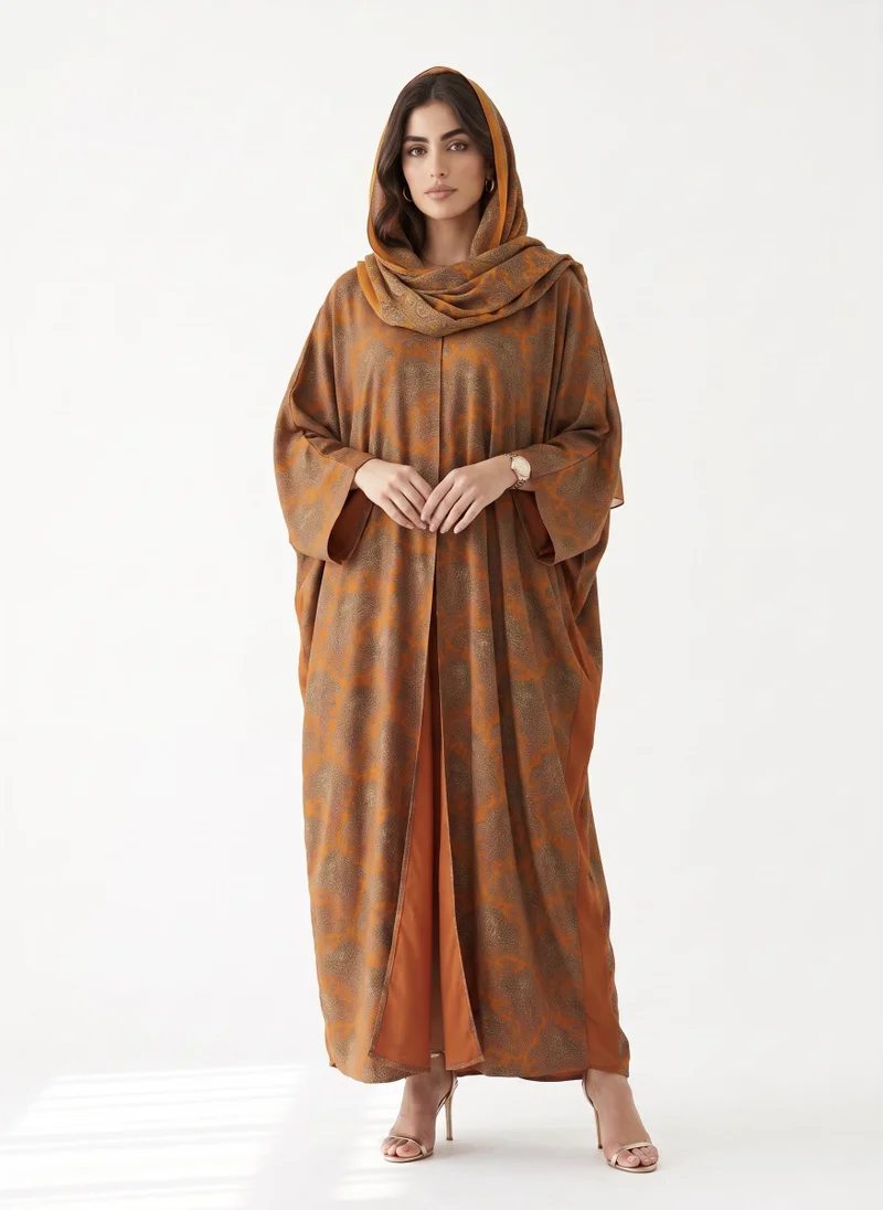 Hadiyath Al Madinah Mosaic Printed Abaya - HM