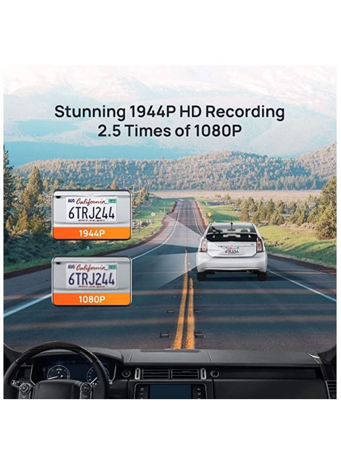 2.7K UHD Dash Cam Pro Plus A500S Built in Wi-Fi GPS Smart Dashboard Camera