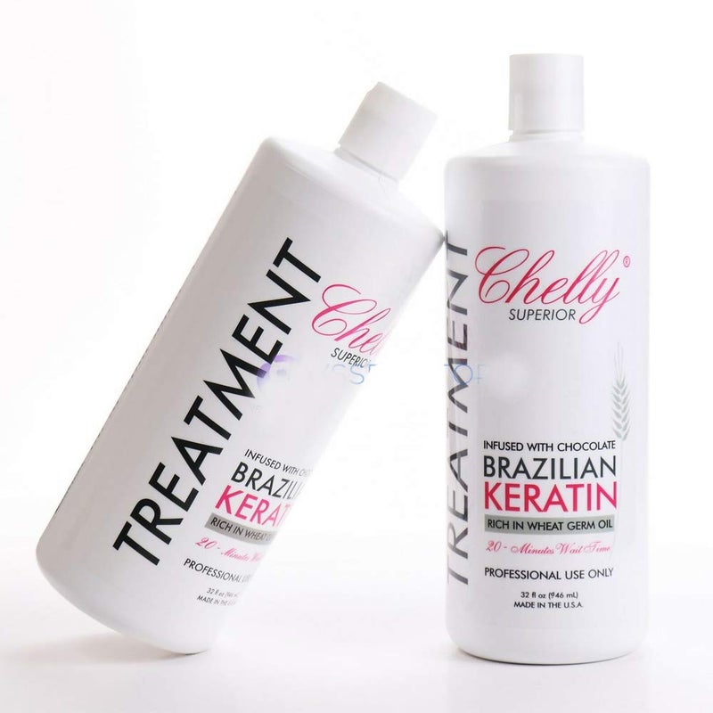 Chelly Superior Infused with Chocolate Brazilian Keratin Treatment 946ml (32 fl oz) | Progressive Brush | Straightening & Smoothing System | Hair Straightening Therapy | 100% Straight Hair | Frizzy Free - Image 5