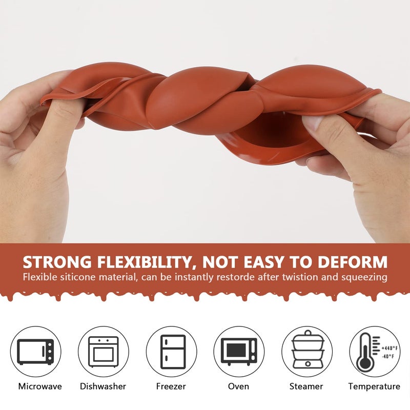 LEDeng 4Pack 6-Cavity Semi Sphere Silicone Mold, Baking Mold for Making Hot Chocolate Bomb, Cake, Jelly, Dome Mousse ((2Pcs Purple + 2Pcs Red)) - Image 3