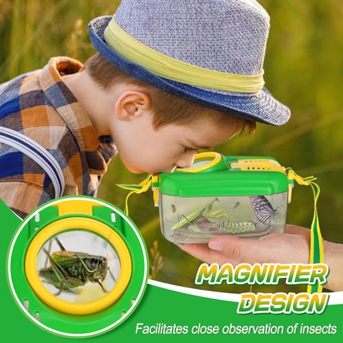 Biubee 2Sets Bug Catcher for Kids Sturdy Bugs Catching Kit Gifts with Binoculars Butterfly Net Collector Insect Catcher Tweezer Bug Habitat Outdoor Explorer Kit for 3 4 5 6 7 8 Children - Image 5