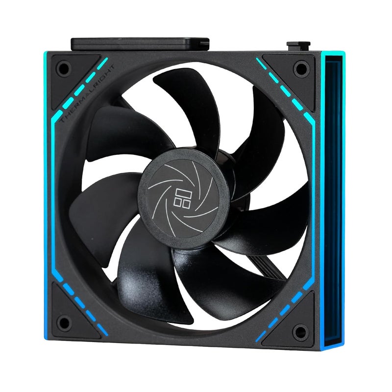ثيرمالرايت مروحة حاسوب عكسية Thermalright TL-M12QR 120 مم، مروحة PWM ARGB، 1500 دورة في الدقيقة تبريد هادئ، متسلسلة، إضاءة مرآة لا نهائية، عبوة 1 قطعة - Image 1