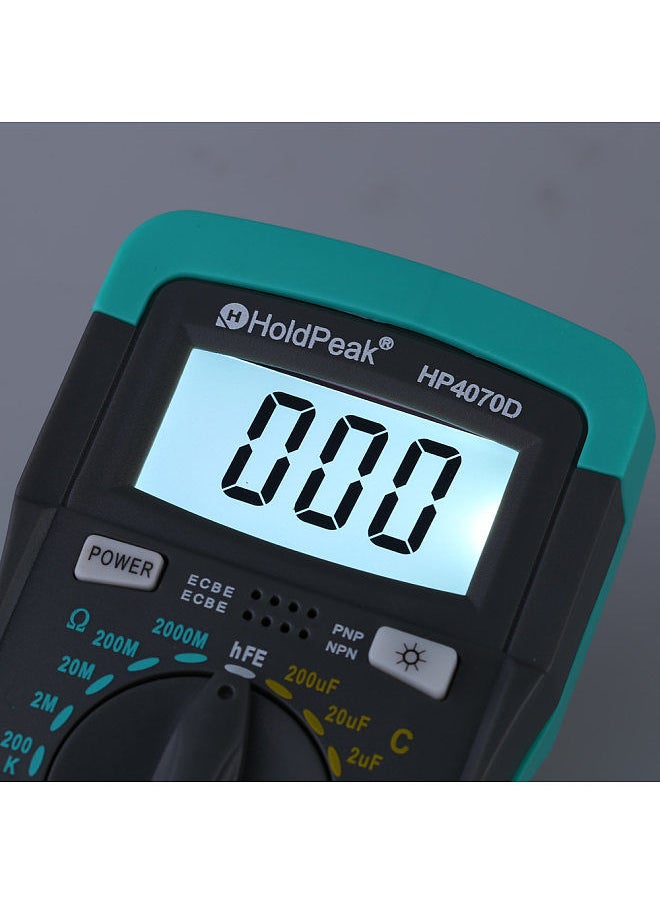 HoldPeak - HoldPeak HP4070D Mini Digital Multimeter Resistance Capacitance Inductance Transistor Test - Image 1