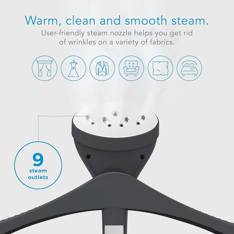 Steamfast SF562 Canister Garment Steamer 96 Minute RunTime 2 Steam Settings Adjustable Removable Tank White  - Image 5