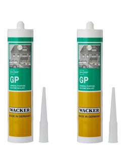 WACKER 2 Piece Wacker Silicone Sealant General Purpose GP Clear (280ml)  - Image 1