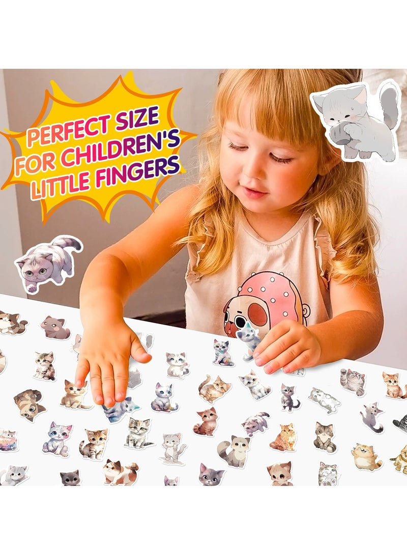 Goolsky 50pcs Pastel Watercolor Cat Stickers Cartoon Ink Cat Cute Cute Pet Stickers Laptop Stickers Refrigerator Stickers DIY Decorative Stickers - Image 3