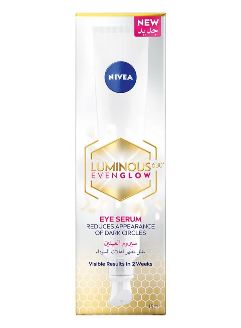 Nivea NIVEA LUMINOUS 630 EVEN GLOW Anti Dark Circles Puffy Eyes Serum 15ml  - Image 2