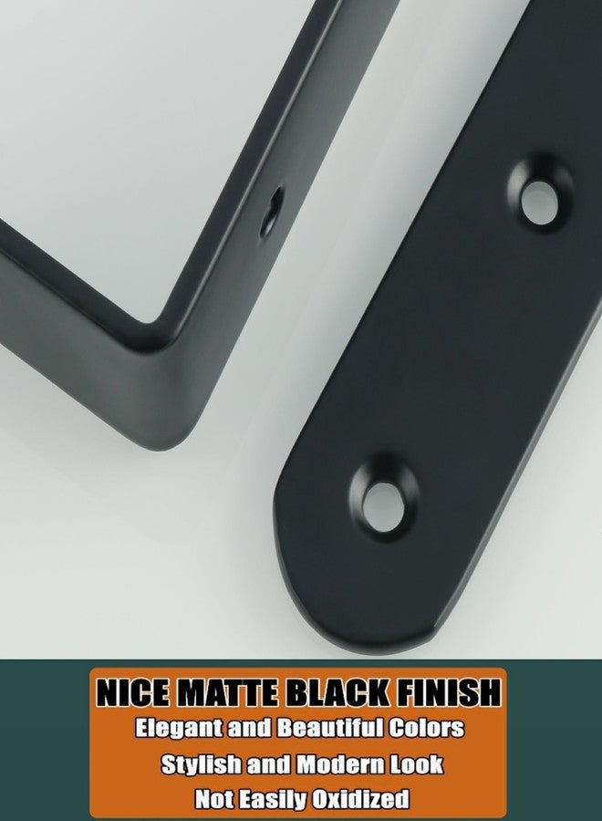 DIANZHU Floating Shelf Brackets,Black Bracket for Shelves Heavy Duty L Wall Bracket Corner Brace,Joint Angle Bracket for Hanging Support,5x3 Inch(Pack of 4) - Image 2