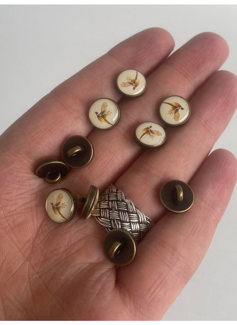 Hasyılmaz Sülün Picture Drop Button 11 mm 10 Pieces  - Image 3