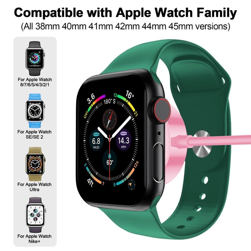 xiwxi ðŸðŸŽðŸðŸ” ð”ð©ð ð«ðšððžð for Apple Watch Charger Magnetic Fast Charging Cable [Portable] Magnetic Wireless Charging Compatible with iWatch Series Ultra/10/9/8/7/6/SE/5/4/3/2-[3.3FT] Pink - Image 2