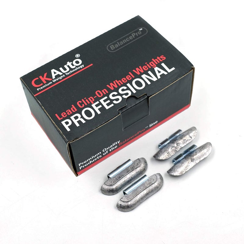 CKAuto 1.25oz, P125 Lead Clip on Wheel Weights, Uncoated, 25Pcs/Box