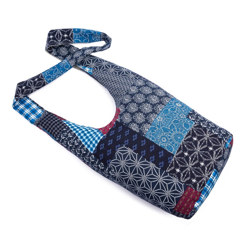 Coton Pose Women Shoulder Handbags Fashion canvas Hippie Crossbody Bags Bohemian Animal Prints Hobo Bags (Blue square) - Image 4