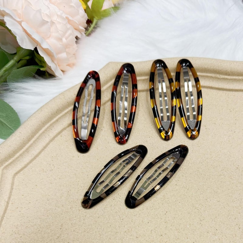 PIDOUDOU 20 Pieces Hair Clips for Thick Hair 2.8 Inch Oval Shape Black XL Hair Clips for Women Metal Snap Non-Slip Hair Grips Hair Accessories (Tortoise Shell Oval) - Image 2