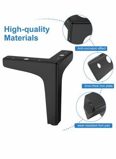 Generic Furniture Legs, 10cm Heavy Duty Furniture Metal Table Legs with Screws & Protector Feet  - Image 4